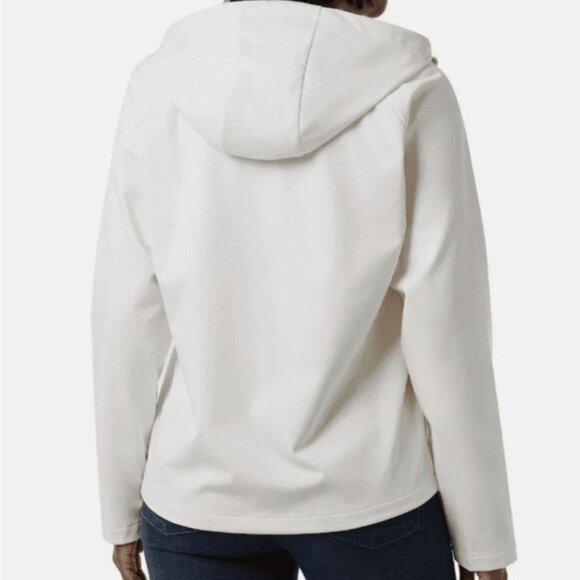 Women's 32 Degrees Softshell White Hooded Jacket- Large - Picture 2 of 6